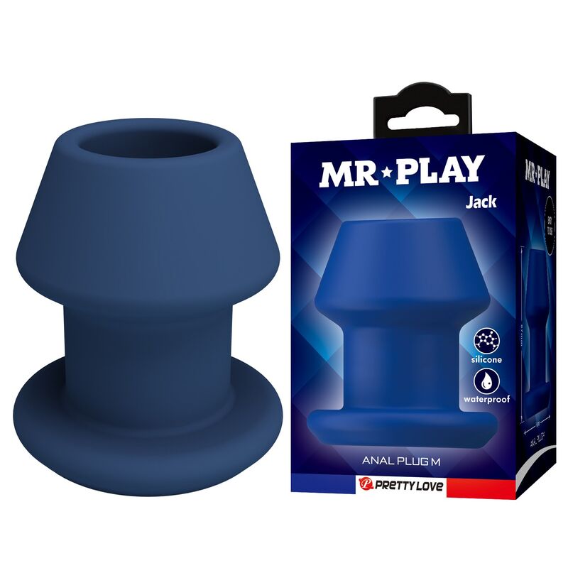 Plug anale cavo MR Play Jack blu taglia M