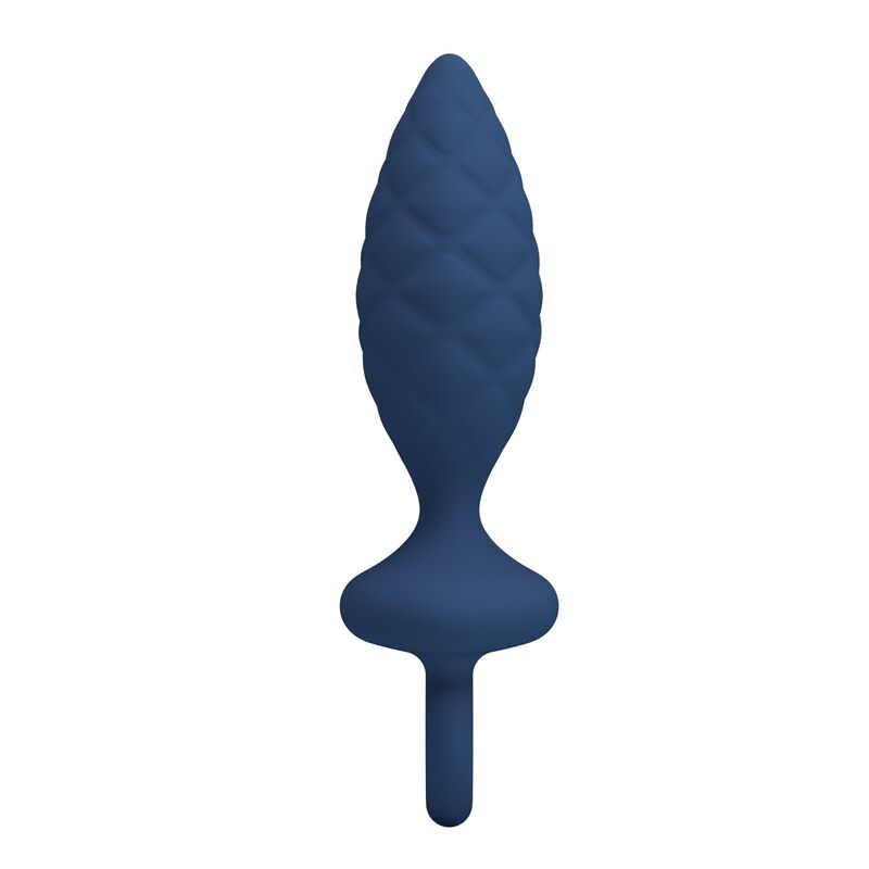 Plug anal texturé MR Play bleu avec anneau