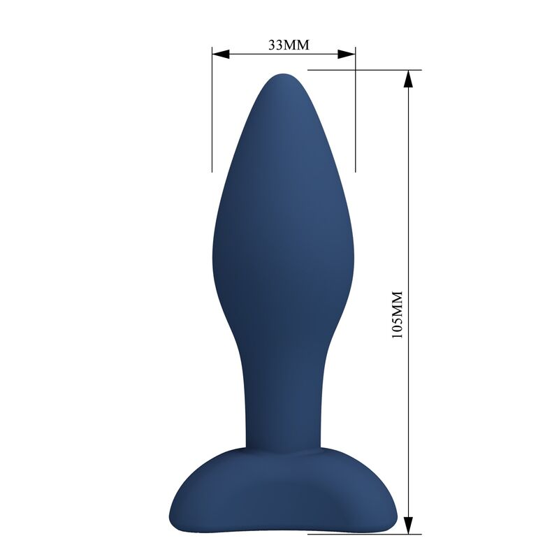 Plug anal conique MR Play bleu en silicone