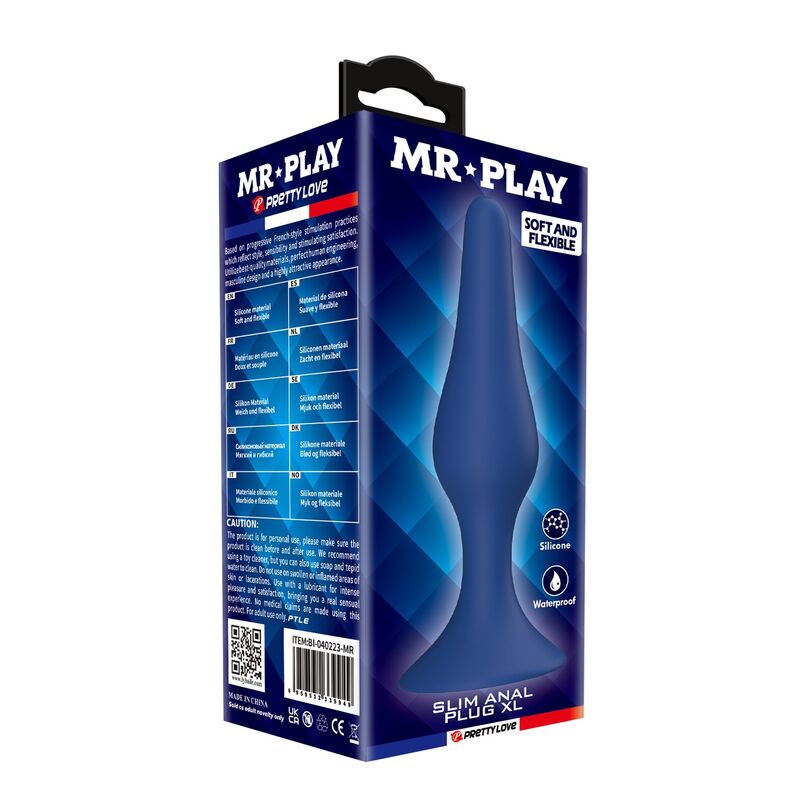 Plug anal conique MR Play bleu taille XL