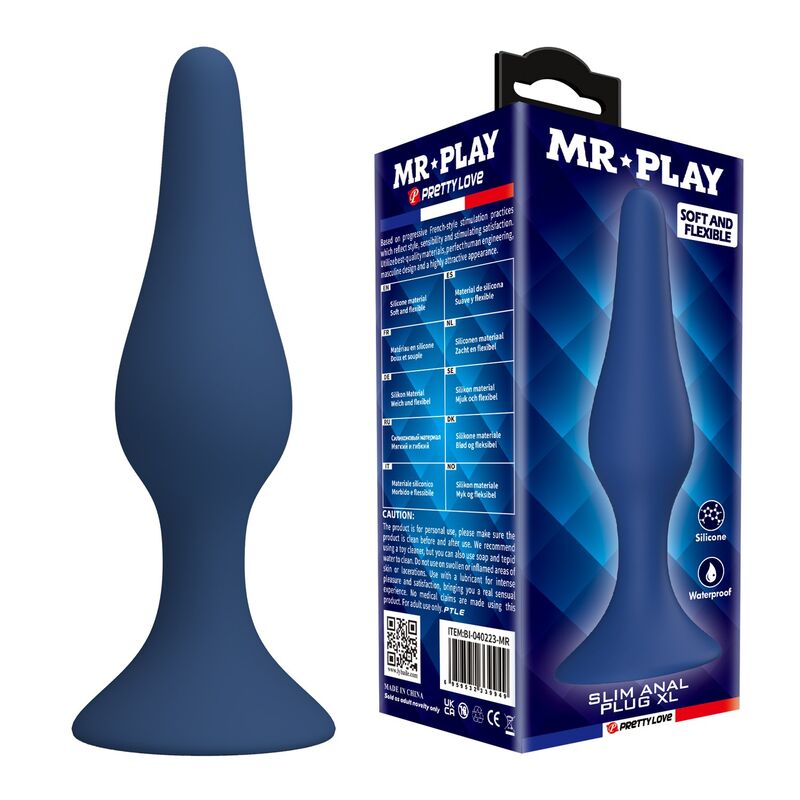 Plug anal conique MR Play bleu taille XL
