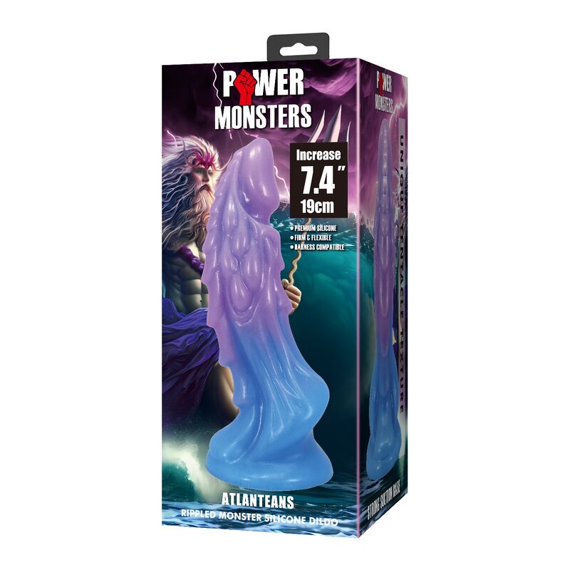Gode fantasy Power Monsters Atlanteans bleu violet 19 cm