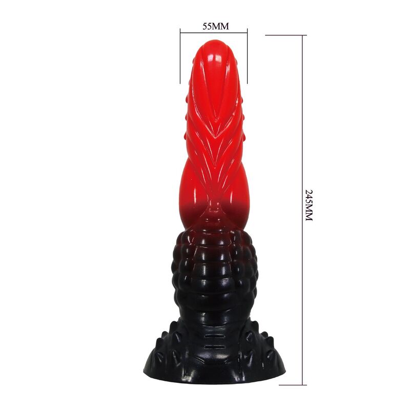 Gode fantasy Power Monsters Fire Dragon rouge noir 24,5 cm