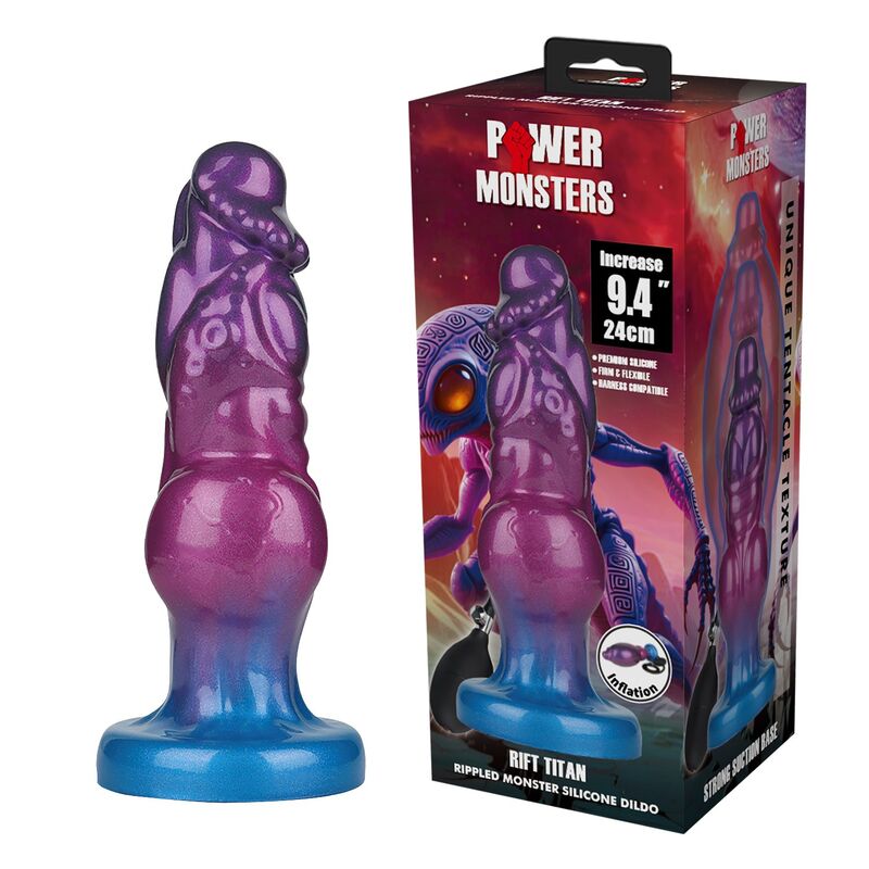 Gode gonflable Power Monsters Rift Titan 24 cm