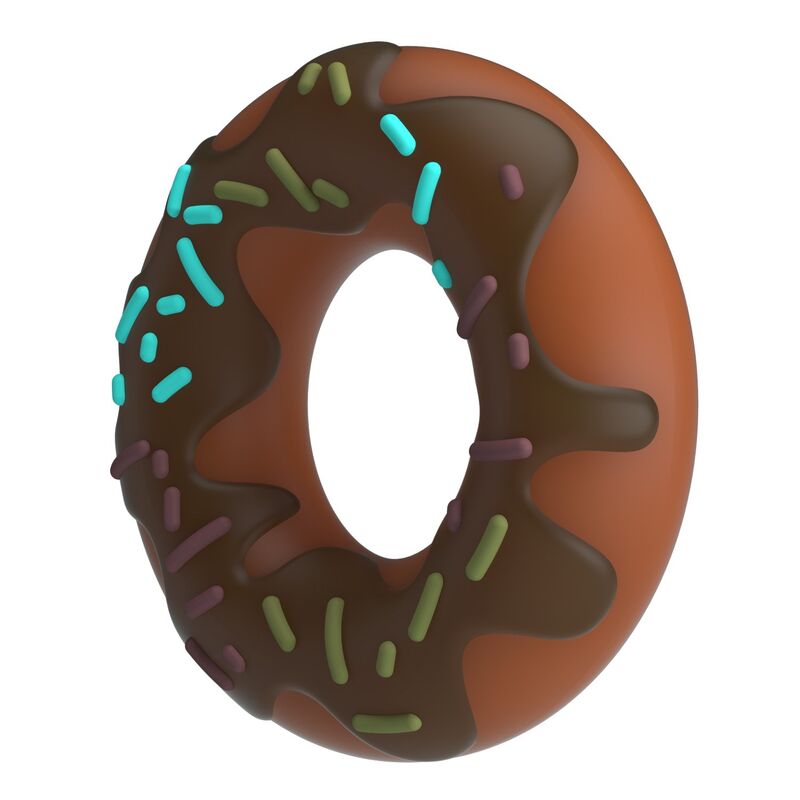 Anneau Pretty Love Super Donut marron vu de trois quarts