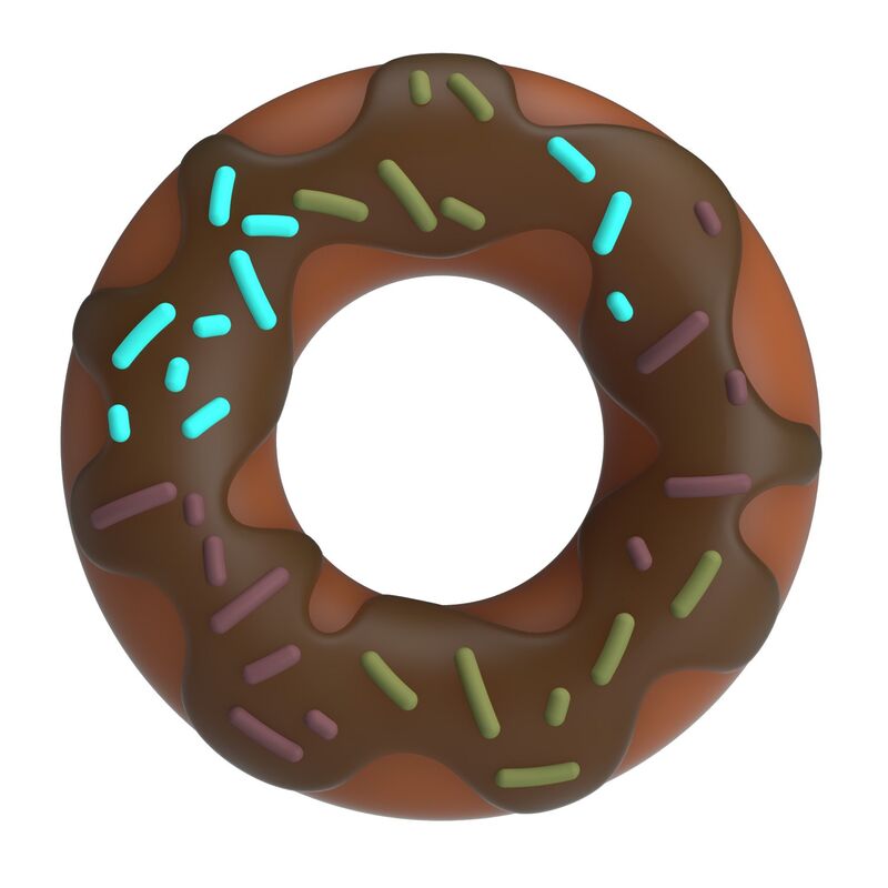 Anneau pénien Pretty Love Choco Super Donut marron vu de face