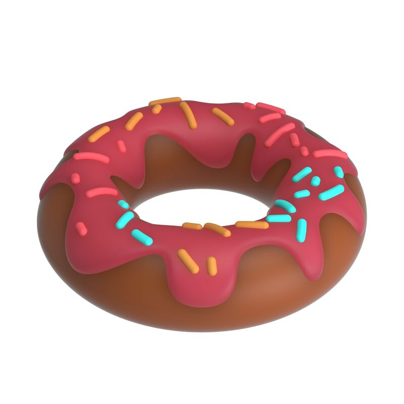 Anneau pénien Berry Super Donut rose vu en perspective