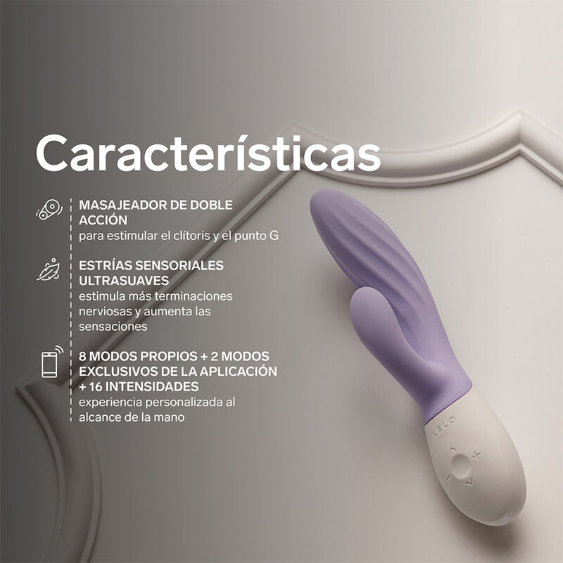 Vibromasseur Rabbit LELO Ina Twist Point G et Clitoris — vue de dos 2