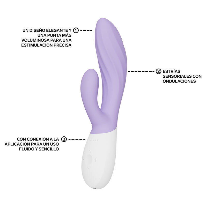 Vibromasseur Rabbit LELO Ina Twist Point G et Clitoris — détail design