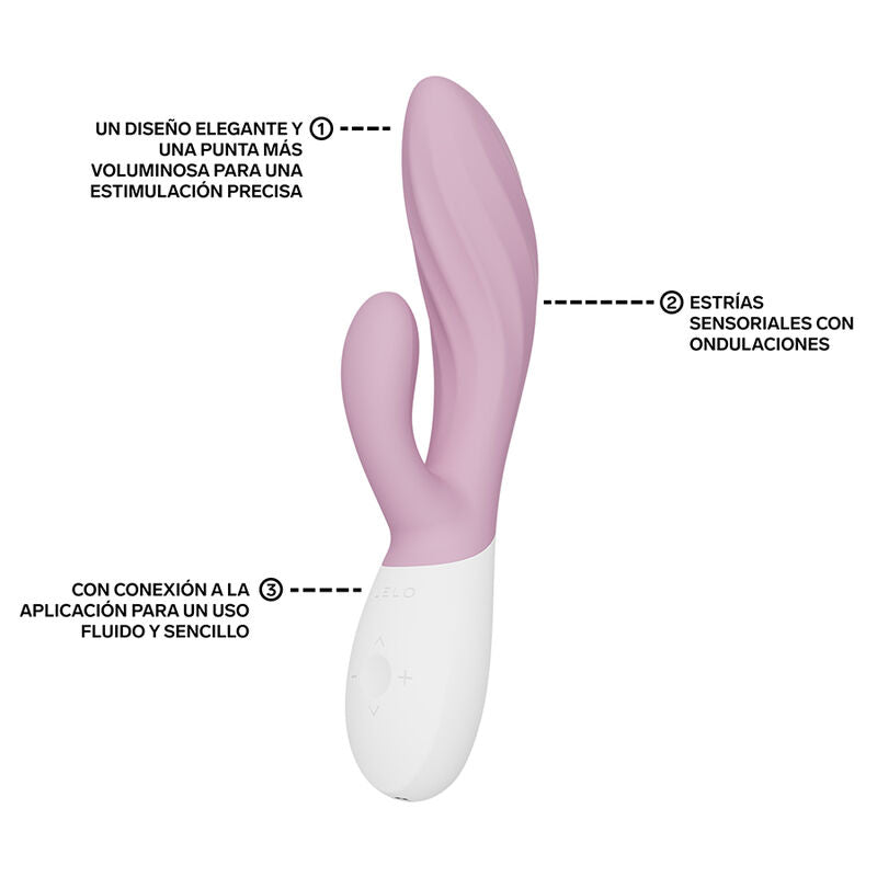 Vibromasseur Rabbit LELO Ina Twist Point G et Clitoris — détail base