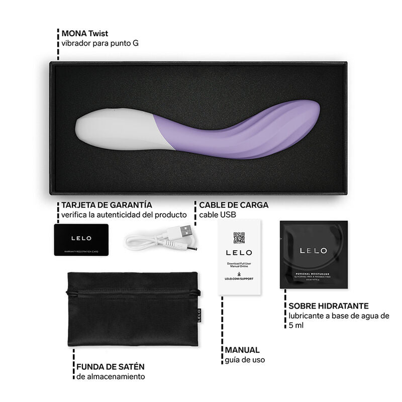 Lelo Mona Twist Vibromasseur Point G Silicone — détail texture surface