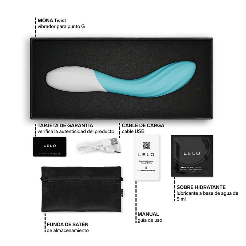 Lelo Mona Twist Vibromasseur Point G Silicone — vue trois quarts