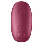 Womanizer Snap Baie écrasée vu de dos, boutons de réglage et logo visibles.