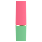 Womanizer Beauty vert et rose fermé, vue de face de son format rouge à lèvres.