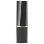 Womanizer Beauty noir et or fermé, vue de face de son format rouge à lèvres.