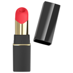 Womanizer Beauty noir et or ouvert, avec son capuchon noir placé à côté.