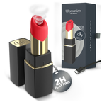 Womanizer Beauty noir et or avec embout rouge, capuchon, coffret et câble de recharge.