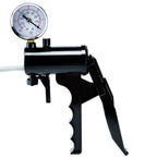 Pompe a penis Pump Worx a poignee gachette et manometre, mecanisme manuel qui cree l'effet de vide, valve de relachement et tube transparent gradue.