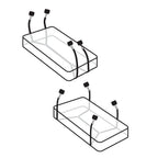 Kit d'attaches de lit sangles sous matelas — détail produit