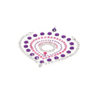 Cache-tétons bijoux corporels lilas et rose — vue de profil