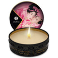 Bougie de massage parfum rose huile chaude — détail produit