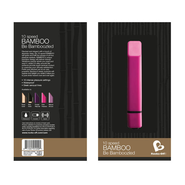 Mini vibromasseur élégant 10 vitesses doré — vue de profil