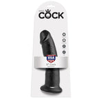 Boite King Cock 9 pouces Cock, blister presentant le grand gode realiste noir a base ventouse, mention Made in USA et logo Pipedream, sans testicules, effet peau profond, modele fait main.