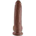 king cock 9 gode marron avec boules 22 9 cm