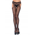 Collants résille ouverts effet jarretelles grande taille — vue principale