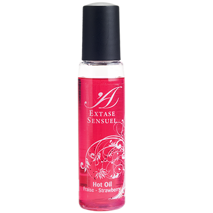 Huile stimulante effet chaleur parfum fraise — vue principale