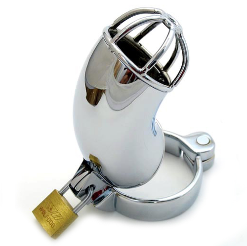 Anneau de chasteté en acier inoxydable avec cadenas — vue principale