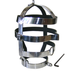 Masque de soumission en acier avec collier — vue principale