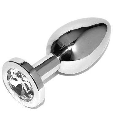 Plug anal acier inoxydable cristal petit — vue de profil