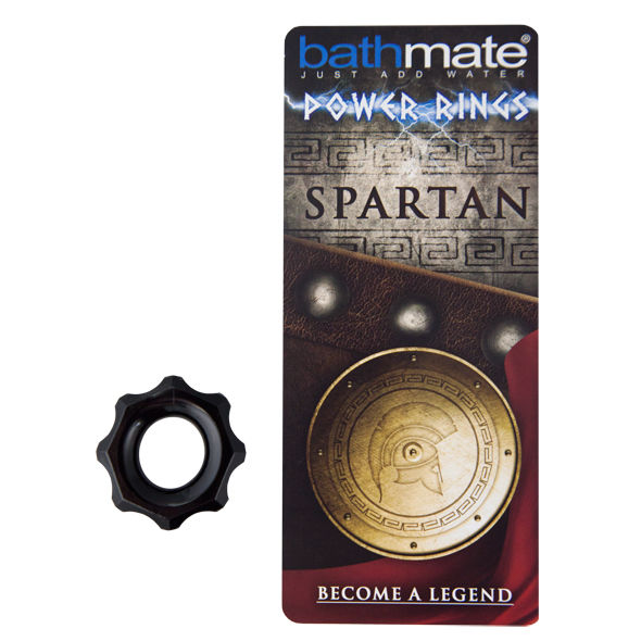 Anneau pénis noir TPR Spartan — détail produit