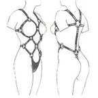 Harnais en cuir pour femme BDSM réglable S à — détail produit
