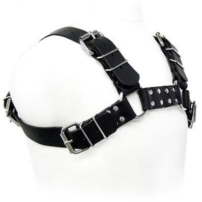 Harnais homme en cuir Bull Dog sangles réglables — vue principale