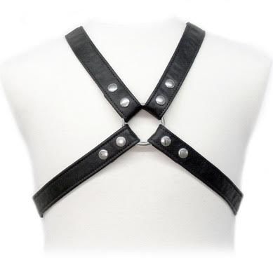 Harnais en cuir pour homme à sangles réglables — vue principale