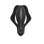Cockring C-Ringz en silicone noir aux ailettes souples, vue rapprochee d'un anneau d'erection ergonomique entierement lisse et non anatomique.