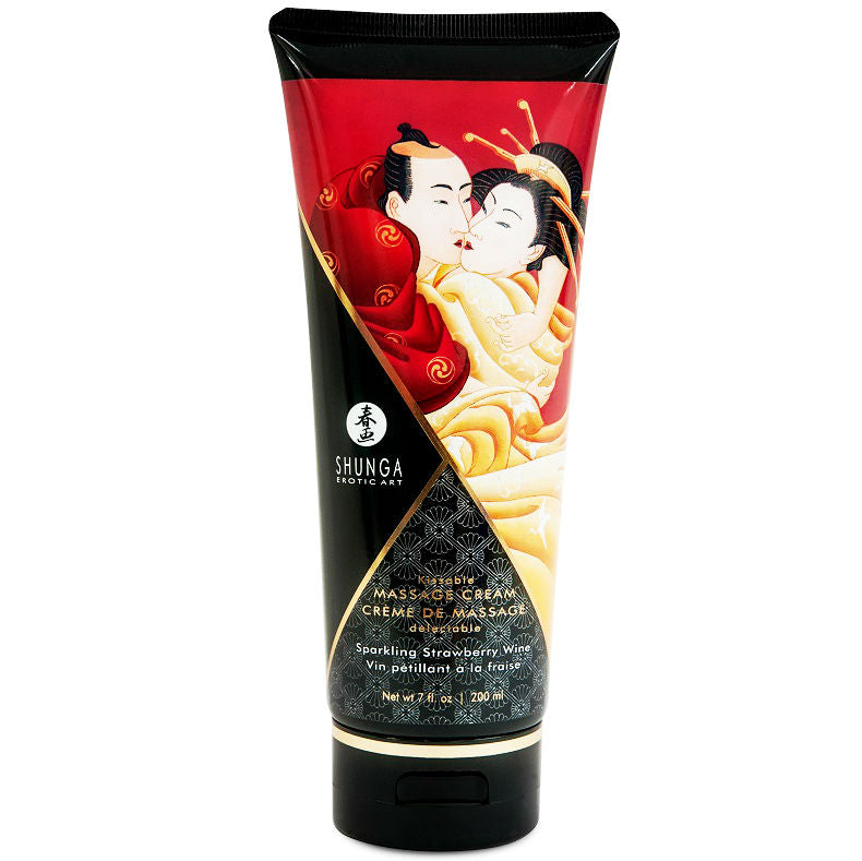 Crème de massage Shunga fraise et cava 200 ml — vue principale