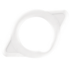Anneau pénien Maximus de Joydivision, en silicone transparent, présenté seul sur fond blanc