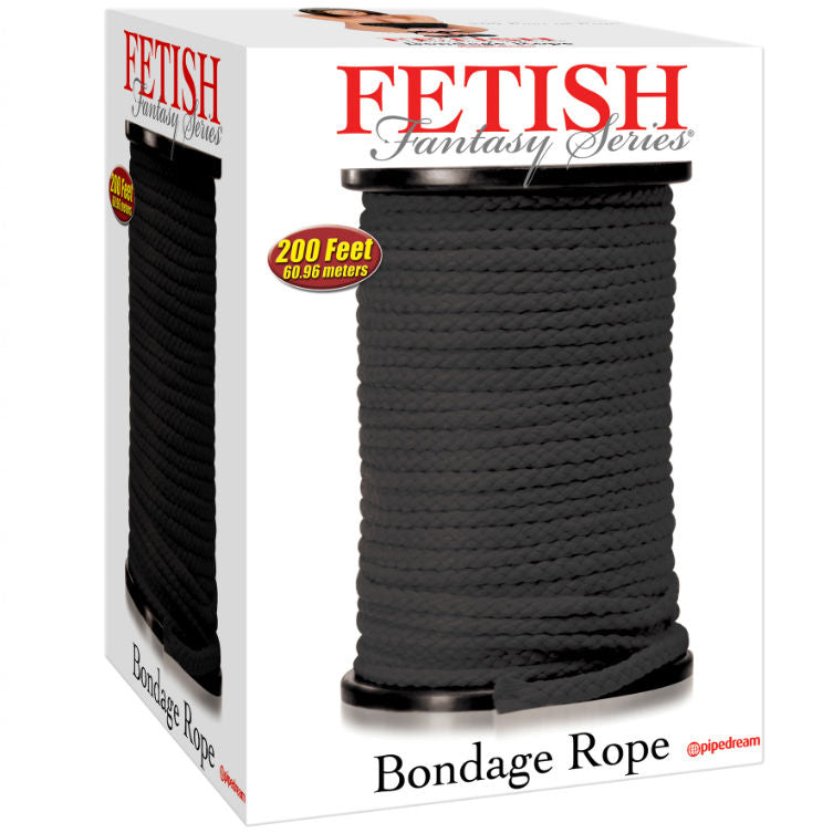 Corde de bondage shibari noire douce — détail produit