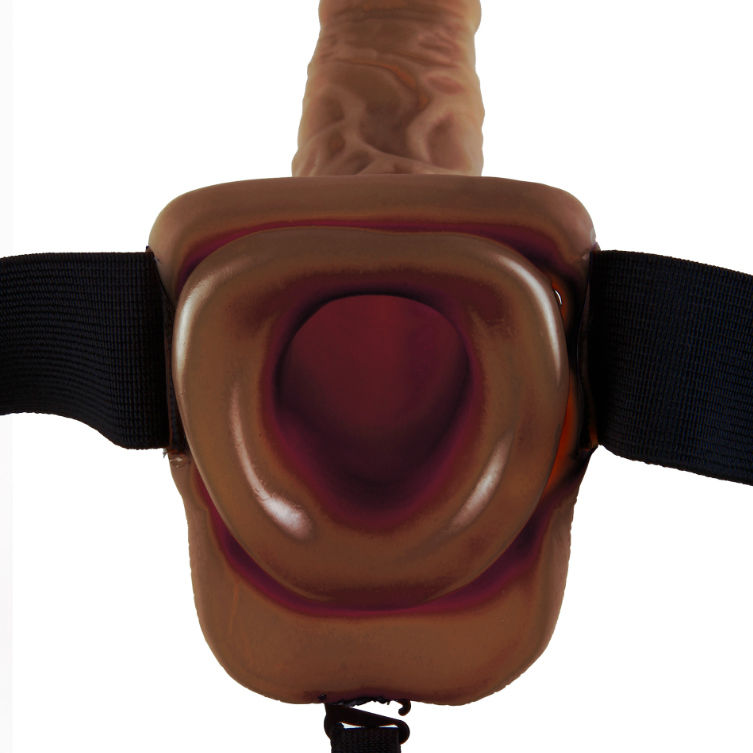 Gode ceinture creux avec harnais élastique — détail texture surface