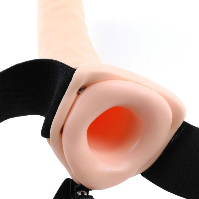 Vibrant creux strap-on
