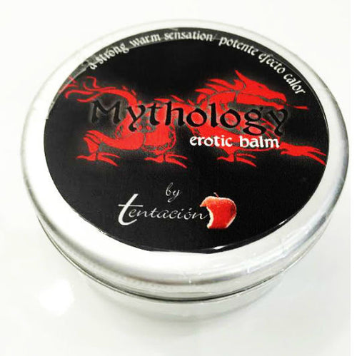 Boitier metal de baume erotique chauffant Tentacion Mythology pour lui, baume vasodilatateur aux extraits de plantes a effet de chaleur progressive