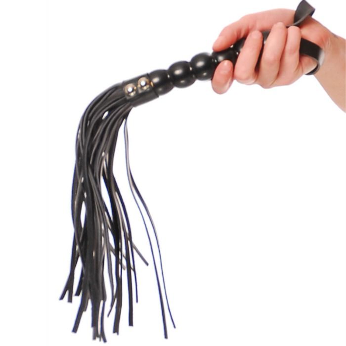Martinet à perles de bois et tresses vinyle — vue de dos