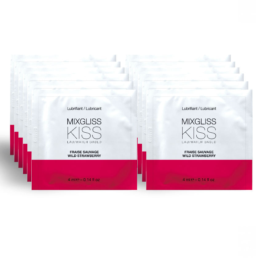 Lubrifiant base eau saveur fraise 12 unidoses 4 ml — vue principale