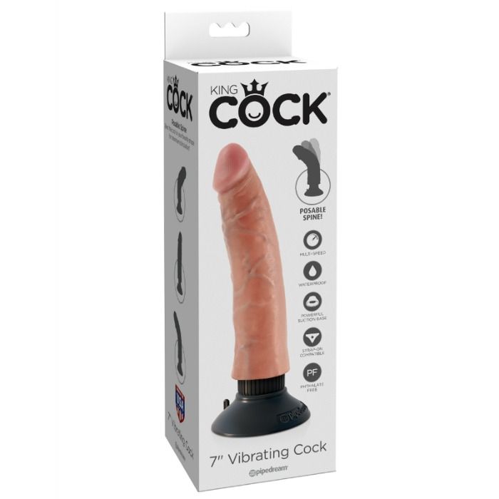 Gode réaliste vibrant à ventouse couleur peau — détail produit