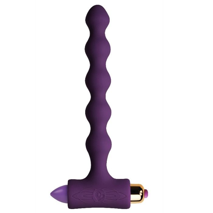 Plug anal vibrant en silicone ondulé — vue principale