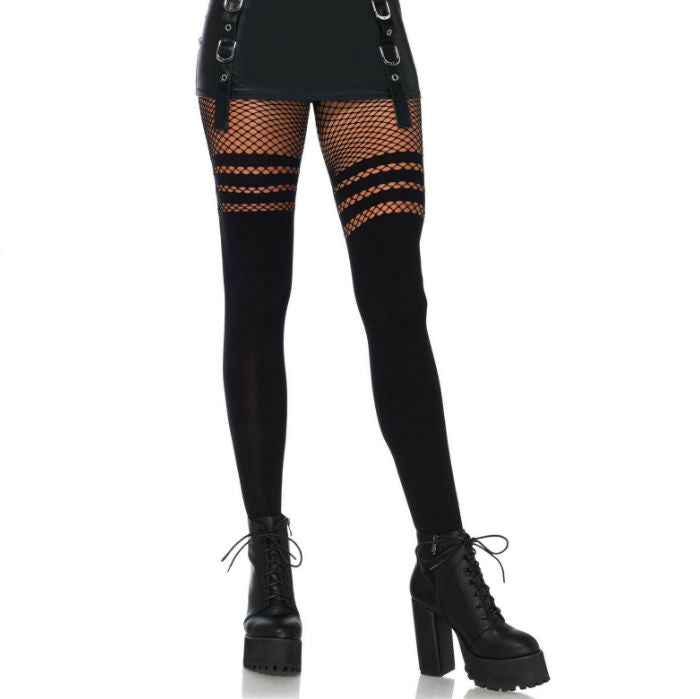 Collants résille glamour sans couture — vue principale