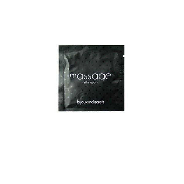 Sachet monodose Massage Silky Touch Bijoux Indiscrets, dosette de gel de massage soyeux incluse dans le coffret Instruments de Plaisir pour couples.